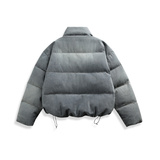 得物中性潮牌阔版MEDM版型成衣牛仔复古水洗立领羽绒服深9176P245，男装羽绒服，星座1207