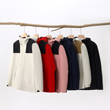 冬加绒加厚夹克美式风衣拼色连帽羽绒棉户外三防冲锋衣红9859P65，男装夹克，星座1207