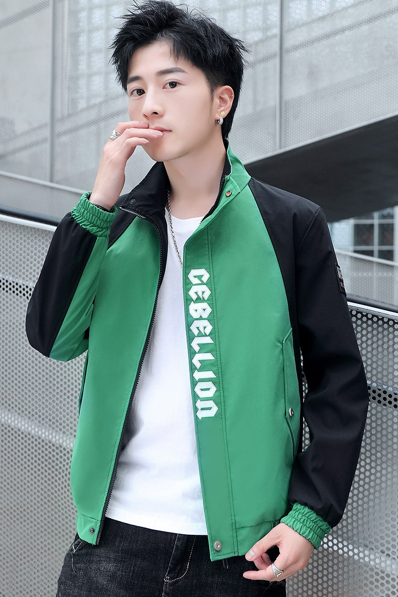 冬季新款棉服男模特加厚夹克风衣保暖外套工装棉衣绿9809加绒,男装夹克,星座1207