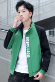 冬季新款棉服男模特加厚夹克风衣保暖外套工装棉衣绿9809加绒，男装夹克，星座1207