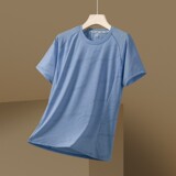 冲锋短袖T恤健身运动暴汗服晨练跑步冰丝速干户外登山深蓝1506P34，男装T恤，星座1207