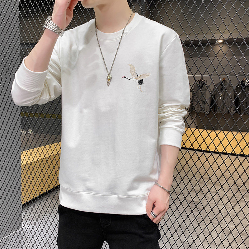 春季长袖棉卫衣男5XL国风刺绣飞鹤港风情侣大码宽松红9677P30,男装卫衣,星座1207