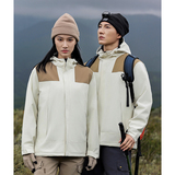 冬加绒加厚夹克美式风衣拼色连帽羽绒棉户外三防冲锋衣红9859P65，男装夹克，星座1207