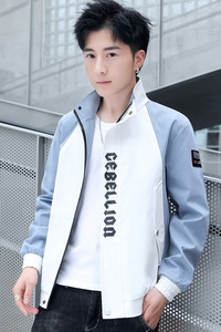 冬季新款棉服男模特加厚夹克风衣保暖外套工装棉衣白9809加绒图片