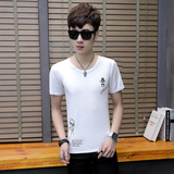 夏天主推小人头卫衣男个性T恤男短袖圆领套头印花潮透气白751P9，男装T恤，星座1207