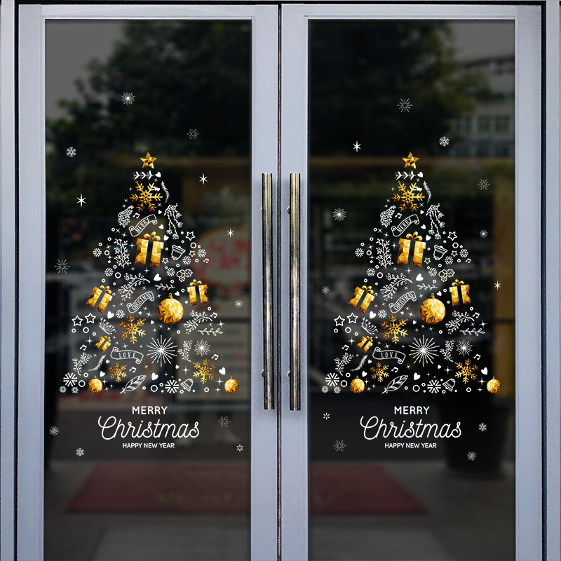 2026圣诞节装饰玻璃贴纸