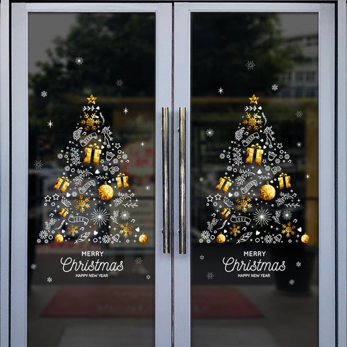 2026圣诞节装饰玻璃贴纸