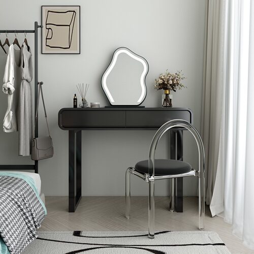 黑色烤漆实木卧室梳妆台