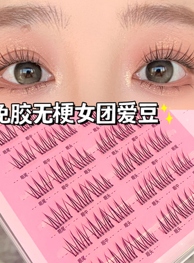 免胶无梗女团爱豆假睫毛