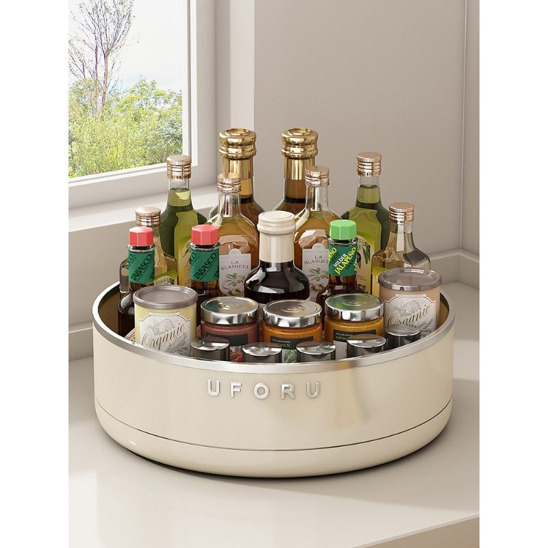 旋转调料置物架厨房台面多功能油盐酱醋调味料用品大全收纳盒