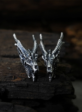 霸气生肖高档网红同款龙头耳钉