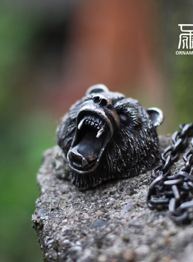 钥匙扣霸气925纯银戒指礼物