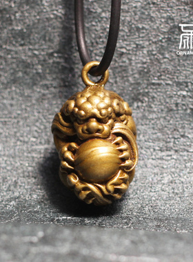 可爱貔貅吉祥物纯银送礼物项链