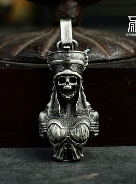 原创古希腊埃及艳后法老纯银项链