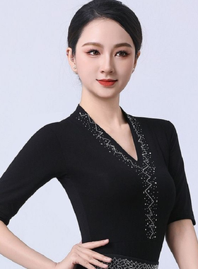 PYX-793新款春夏形体训练服装气质礼仪走秀导师仪态模特上衣