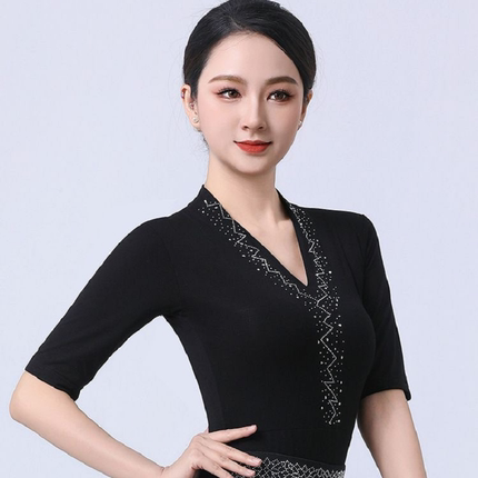 PYX-793新款春夏形体训练服装气质礼仪走秀导师仪态模特上衣
