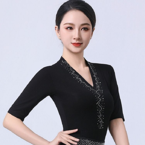 PYX-793新款春夏形体训练服装气质礼仪走秀导师仪态模特上衣