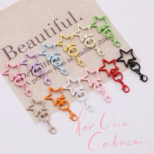 糖果色拼豆DIY龙虾扣钥匙扣