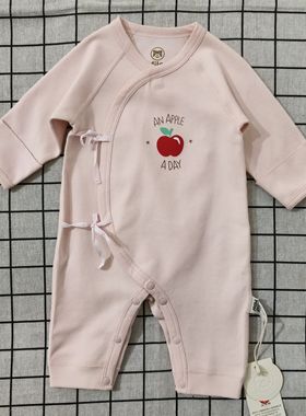 米乐熊女宝新生儿全开连体蝴蝶哈衣MN2250HC2