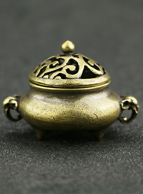 古玩黄铜熏香炉小号宣德炉供佛