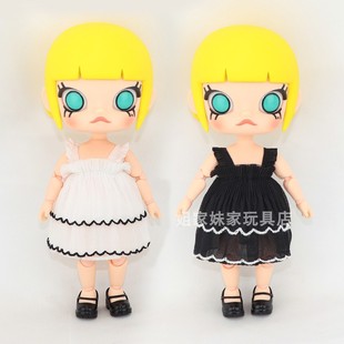 泡泡玛特molly衣服茉莉小熊面包娃衣搪胶8分可动人偶配饰服装玩偶