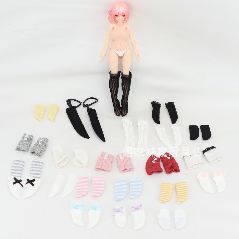 1/12兵人衣服配件6寸机娘袜子