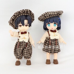 ob11娃衣 英伦宫廷风套装背带裤帽子12分bjd娃娃衣服 GSC裤子 p9