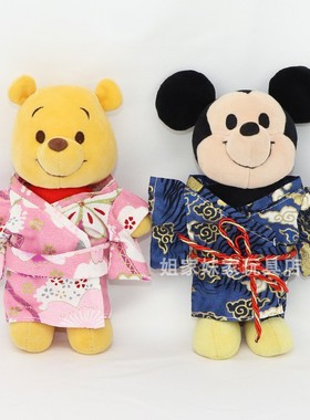 迪士尼nuiMOs玩偶着替米奇噗噗可动公仔娃娃适用两款和服套装可选