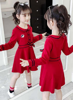 小女孩秋季8岁公主风长袖连衣裙