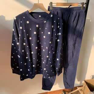 女士波点摇粒绒轻便保暖家居套装 12.11 秋冬款