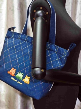 大家的养分原创双面双层单肩斜挎帆布包