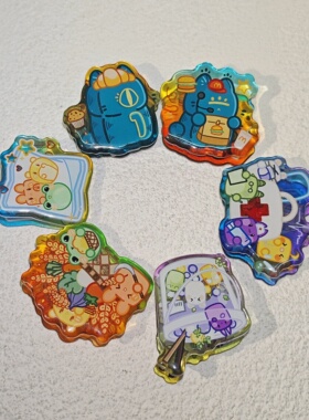 大家的养分原创-亚克力彩窗滴胶PP夹封口夹收纳手账