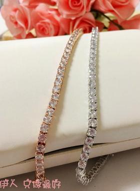 威妮华比拉双色钻石款闪亮蜈蚣手链手镯不过敏奢华气质新款限量