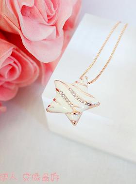 饰品玫瑰金水晶防过敏短链