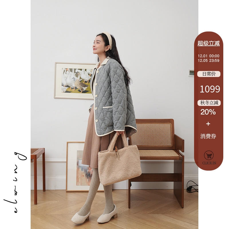 Elwing花灰色羽绒服2022