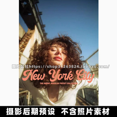 7个XMP格式活力街道城市LR预设滤镜André Josselin - NYC Preset