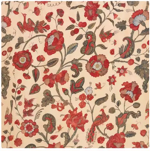 Cooper Hewitt 馆藏19世纪印度纺织品布料刺绣花纹图案图库