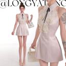 挂脖连衣裙新款 龙怼怼推荐 纯欲蕾丝无袖 法式 收腰包臀 许我耀眼