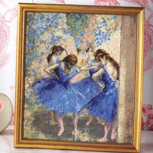 小小鱼DMC线十字绣套件 Gold77-4芭蕾舞团满绣手工卧室挂画