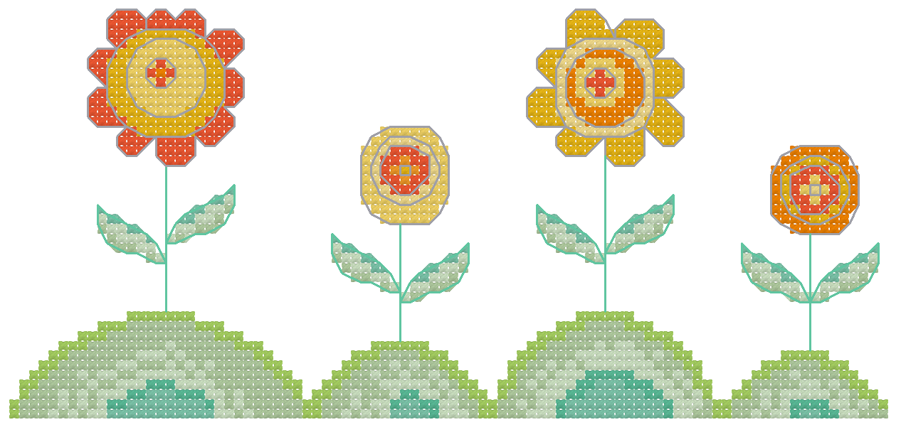 精准印花套件刺绣家居挂画小小鱼DMC十字绣线 Col185-1向日葵