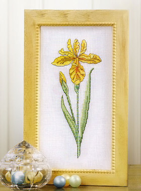 精准印花i小幅套件小小鱼DMC十字绣线 Col144-5黄色贷尾