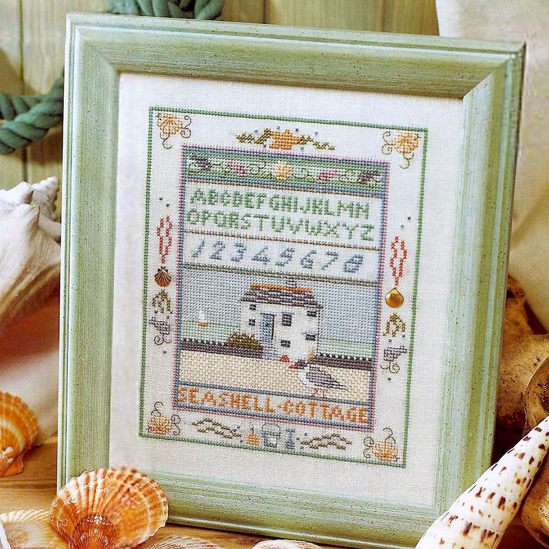 小小鱼DMC线十字绣套件 Cross97-2海边小屋 不包含贝壳辅件