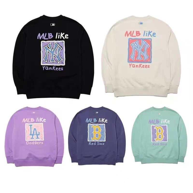 韩国mlb正品2021新款女涂鸦卫衣