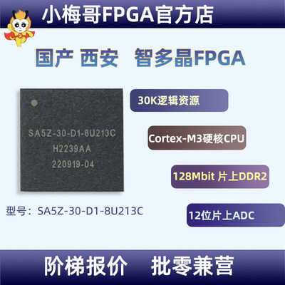 国产SoC FPGA芯片西安智多晶Seal5000 SA5Z-30-D1-8U213C阶梯报价