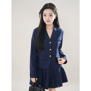 【圣马丁艺术学院】韩系气质学院风西装外套高腰显瘦半身裙套装女