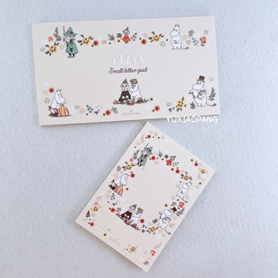 姆明moomin限定 日本 hallmark限量立体浮雕图案一笔笺迷你便签本