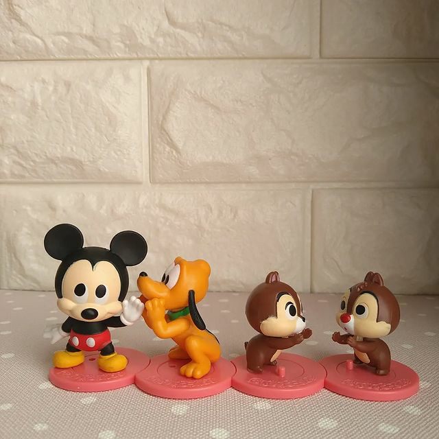迪士尼人物说悄悄话 日本 takara tomy正版扭蛋摆件米奇奇奇蒂蒂
