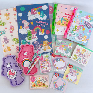 care bears彩虹爱心小熊限定 日本 文件夹便签便利贴圆珠笔