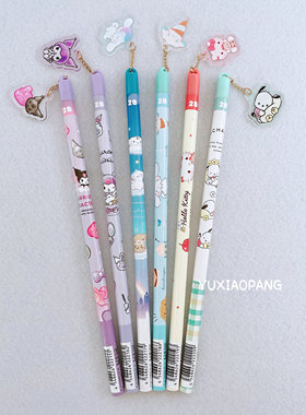 三丽鸥人物限定 日本 ts-fa限量款可爱吊坠挂件木铅笔2B黑色芯