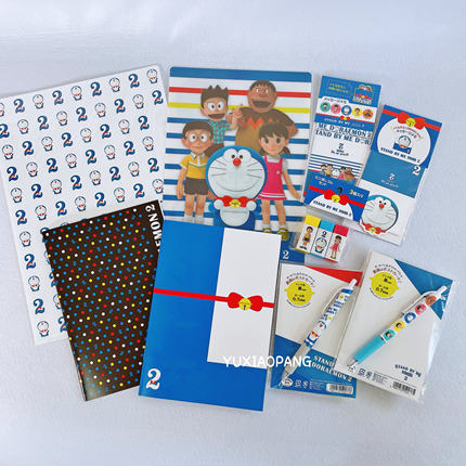 哆啦A梦限定 日本stand by me2大电影橡皮垫板文件夹笔记本圆珠笔